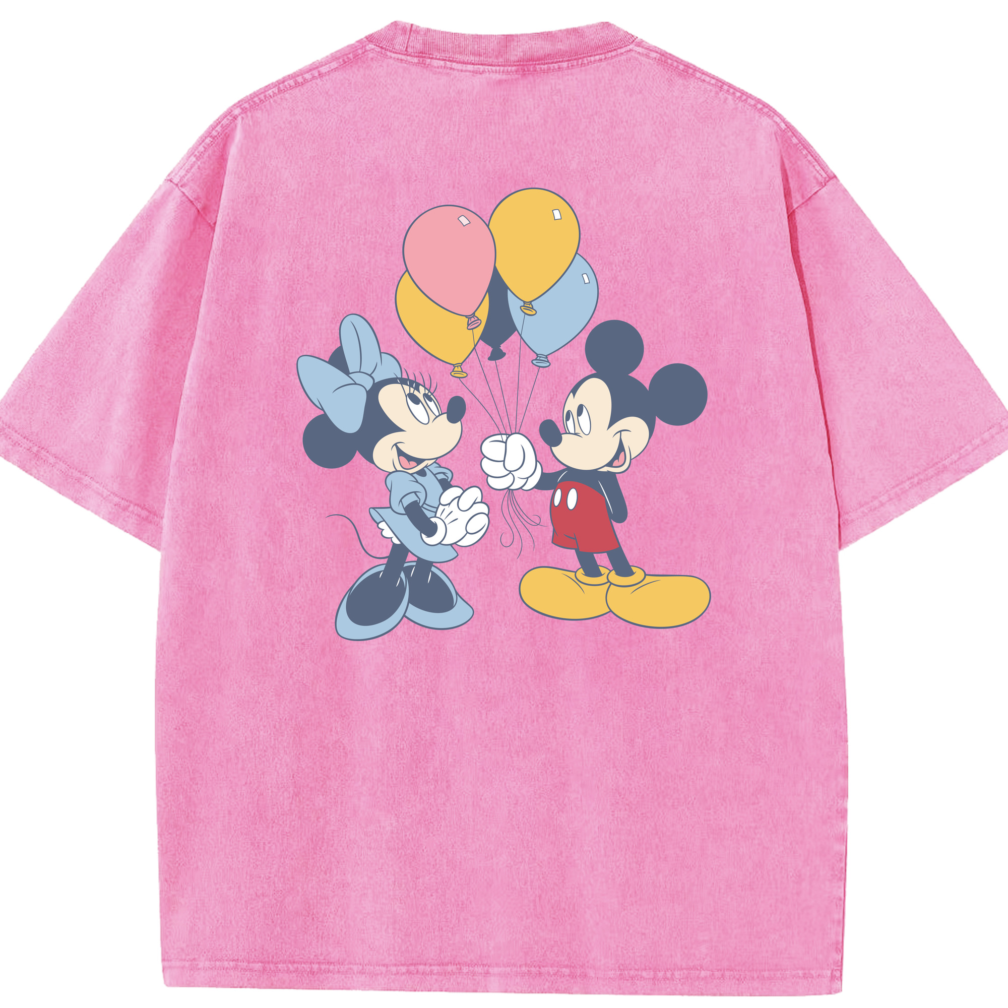 （画像用） ミッキーマウス Mickey Mouse 綿100% ヴィンテージ風 半袖Tシャツ（背面プリント）